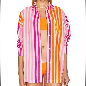 ☀️ BEACH RIOT Striped Button-Up Shirt 🏖️